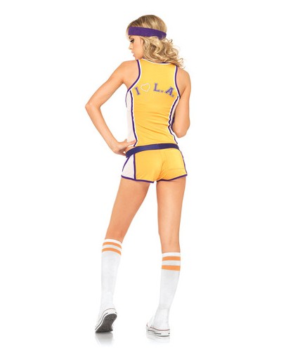 Uniform Costumes Sassy Yellow Laker Cheerleader Suit - Click Image to Close
